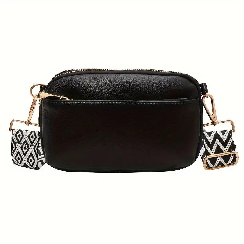 Moderne Crossbody Handtasche mit Musterriemen