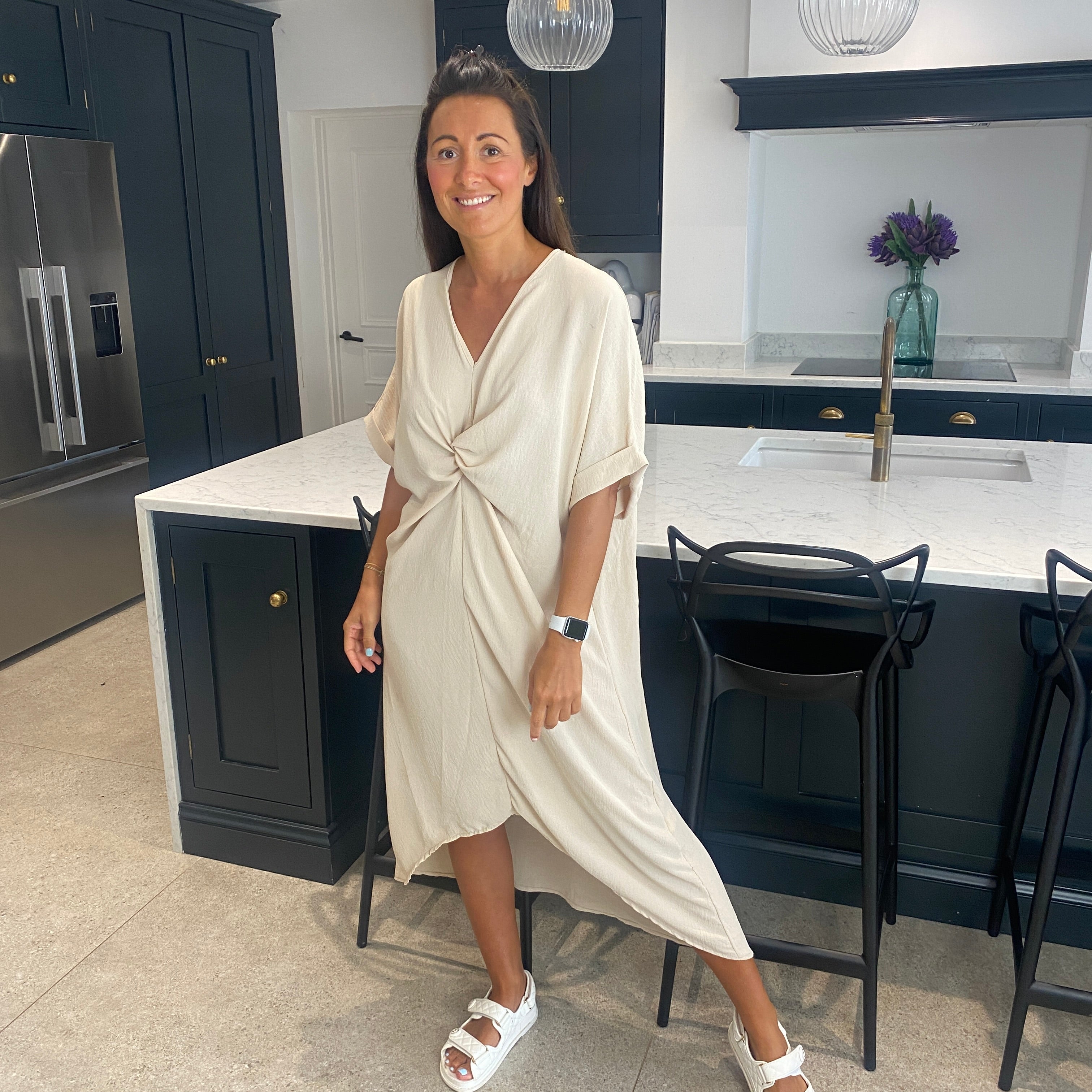 Tiffany Maxi Knot Dress - Blush Boutique Essex