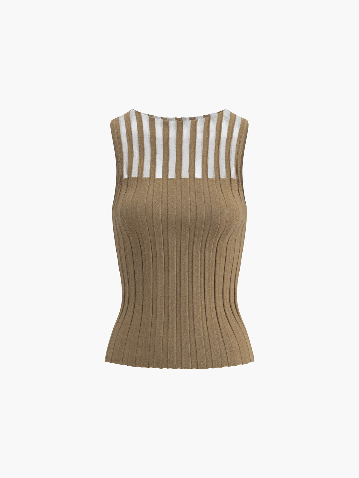 Figurbetontes Top mit Rippstruktur