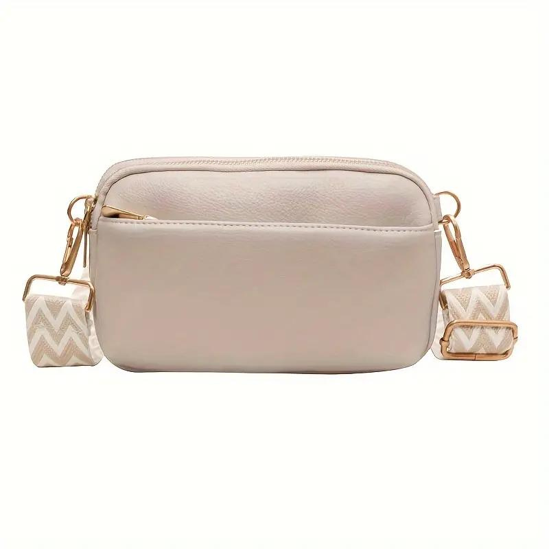 Moderne Crossbody Handtasche mit Musterriemen