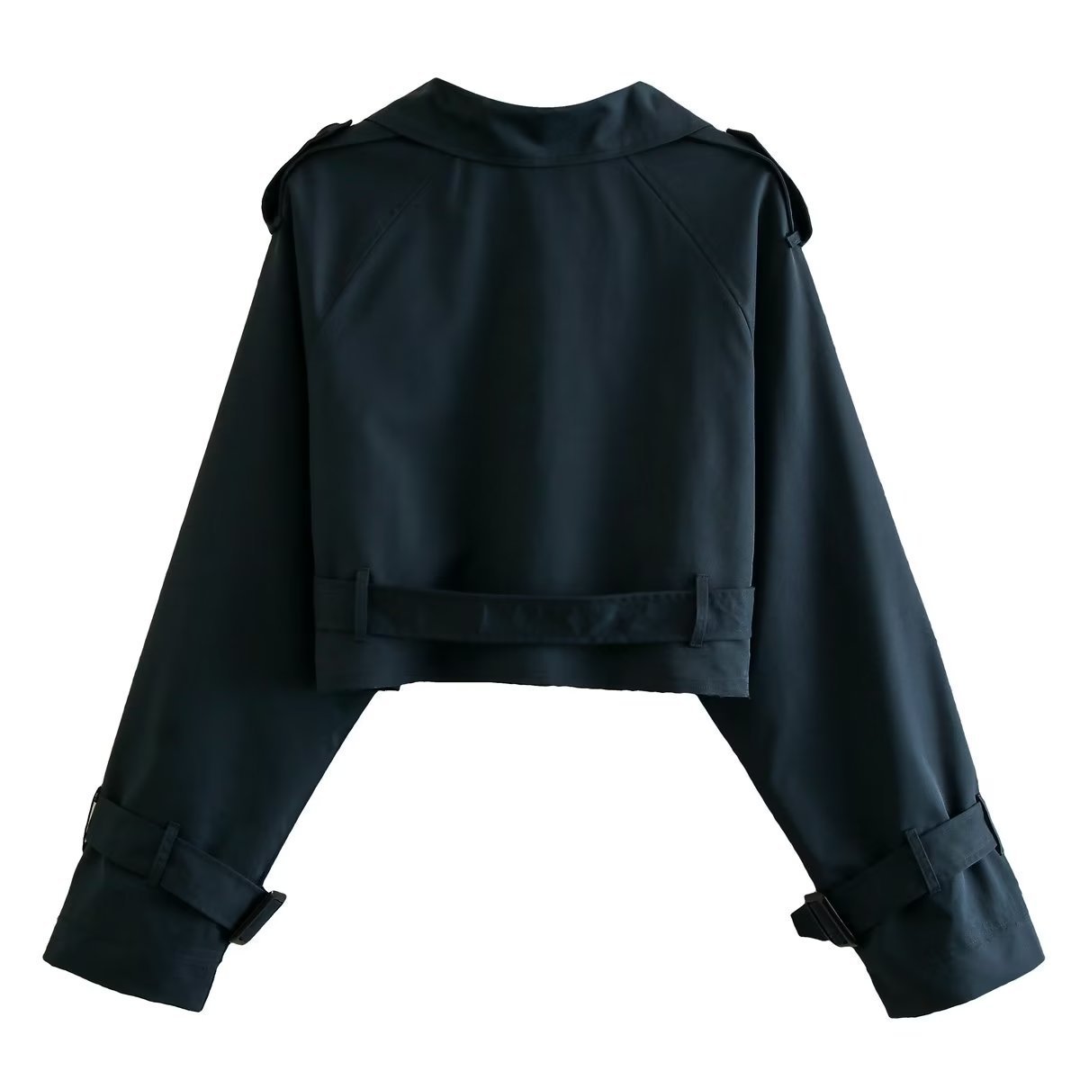 Cropped Trenchcoat mit Gürtel-Detail