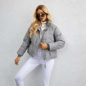Damen Kurze Pufferjacke – Gesteppt, Wasserabweisend, Hoher Kragen, Polyester, Casual Chic-65207-524c26d4-6c53-4be8-b9c4-3a2ba9865e7b