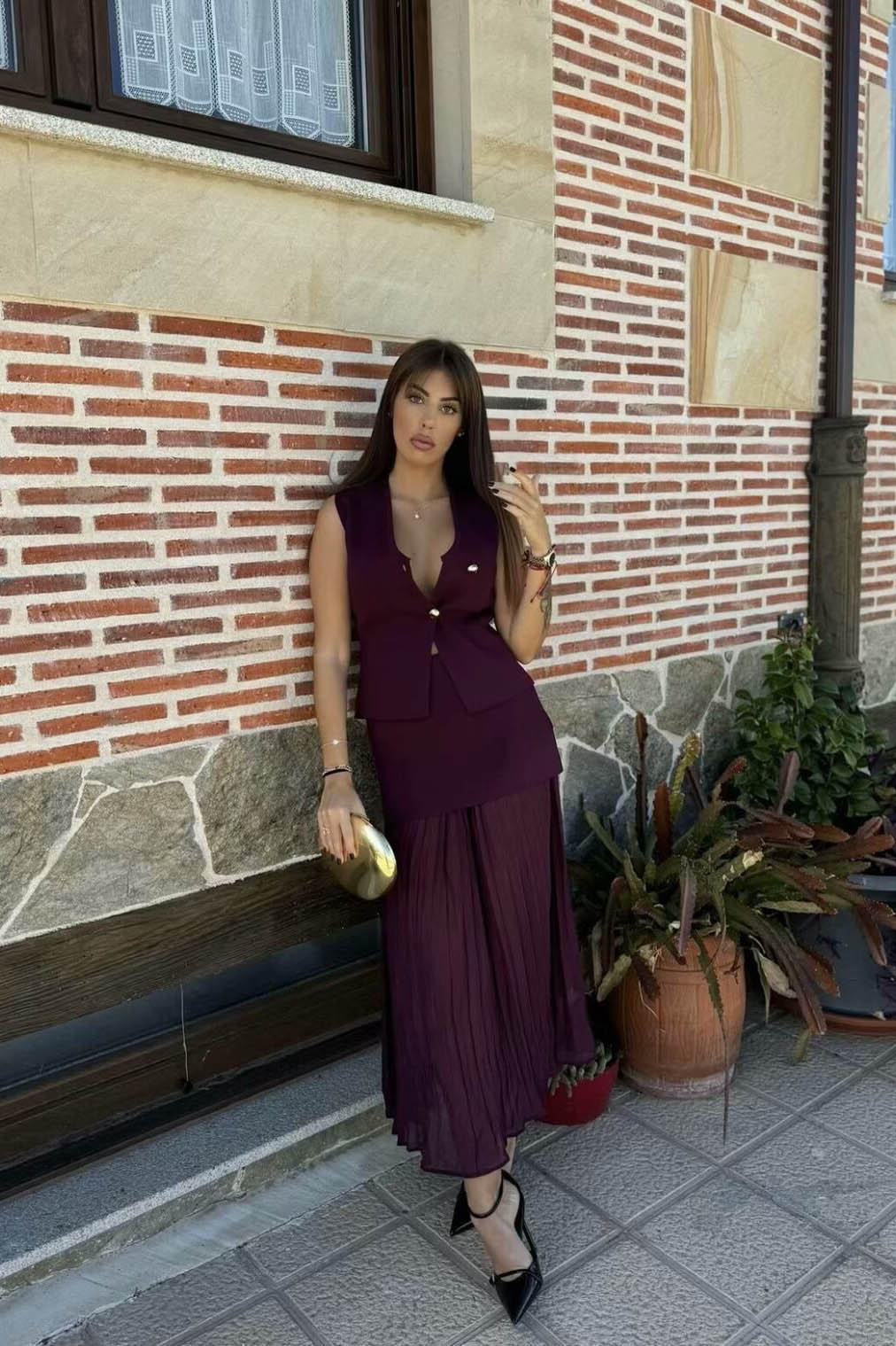 Elegantes Ensemble: Rock & Top Kombination