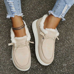 Damen Schnürschuhe – Kord, Kunstfellfutter, Gummisohle, Winter-82593-53839aea-86ee-48c1-8635-2e66220059bf