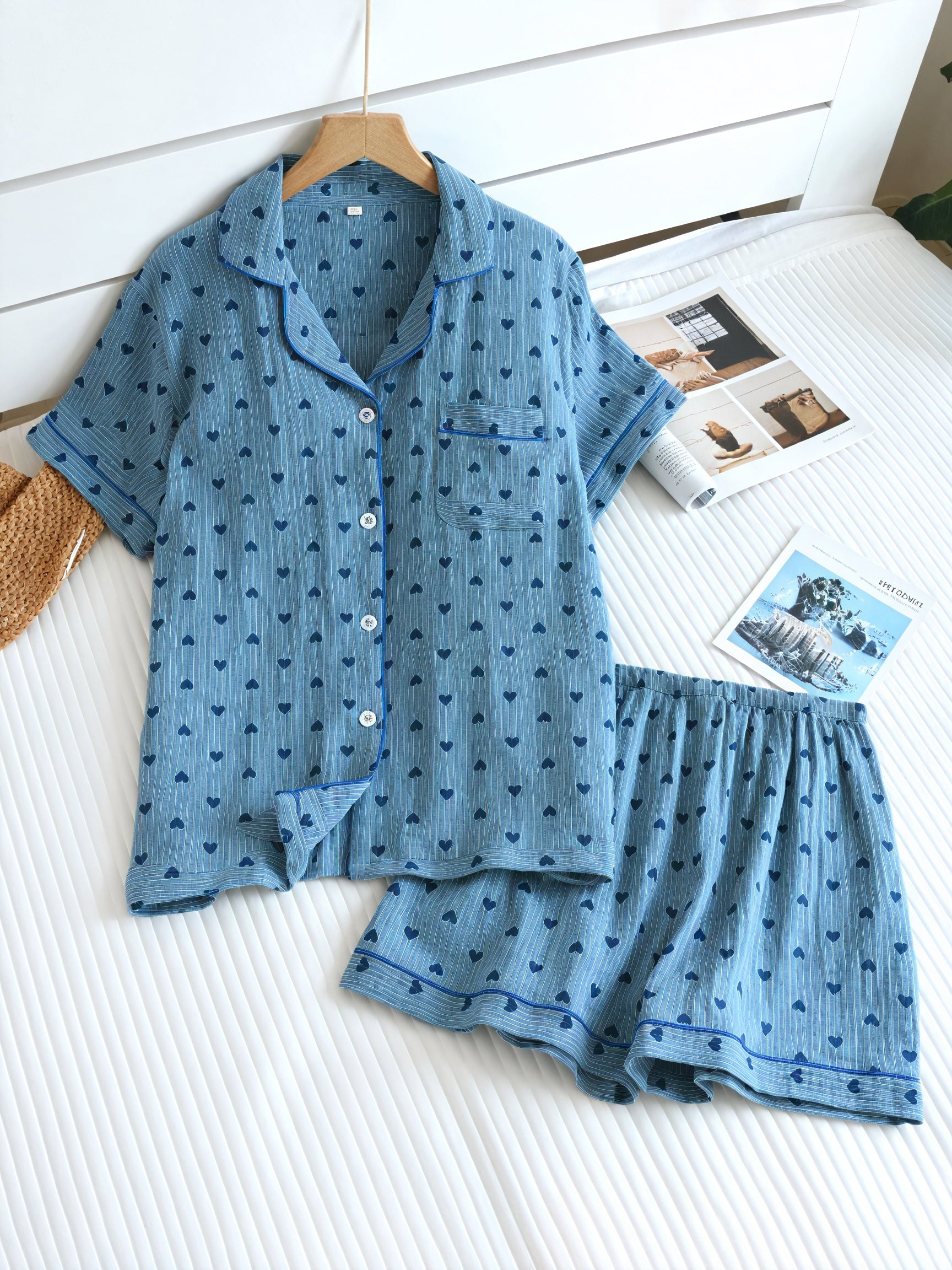 Herz-Muster Pyjama Set