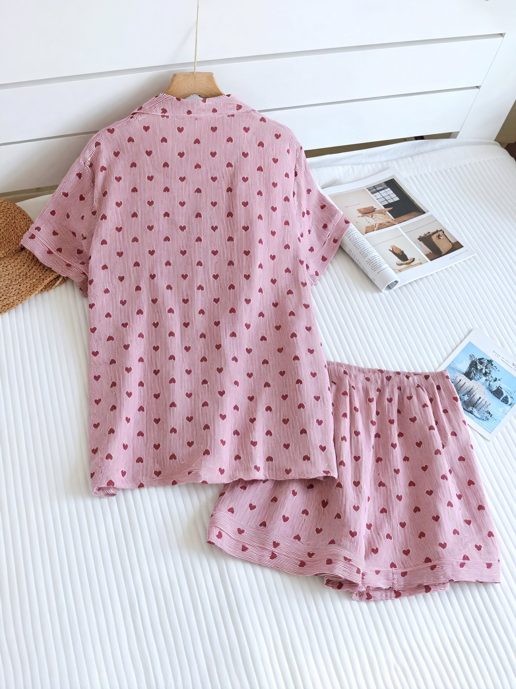 Herz-Muster Pyjama Set
