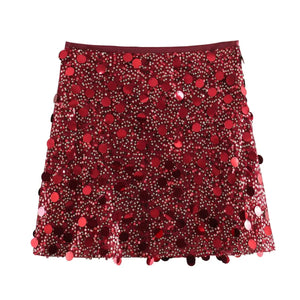 Glitzernder Minirock mit Pailletten-Design
