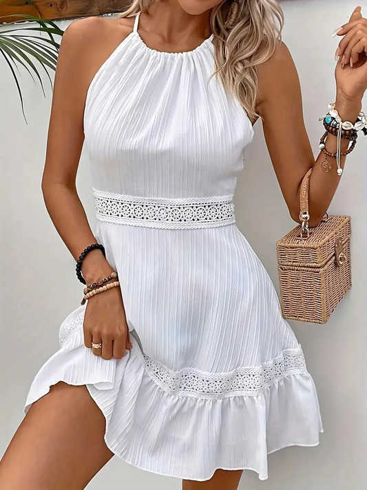 Sommerliches Kleid mit Spitze & Rüschen