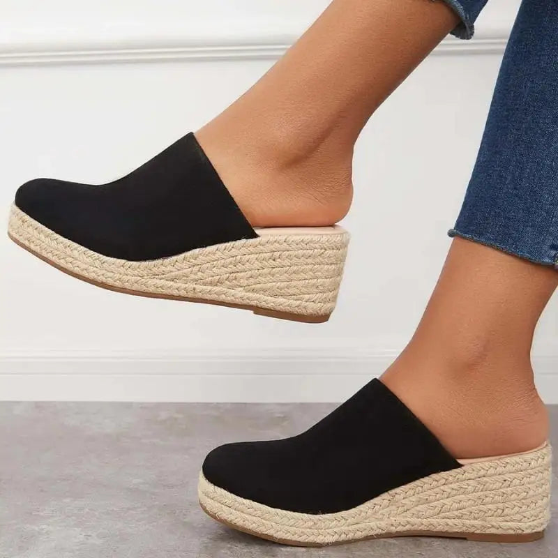 Damen Schuhe – Wildleder Keil-Espadrille, Slip-On Design, Sommer Stil-83367-637b1d08-f63f-4631-b25c-f37867a05e1f
