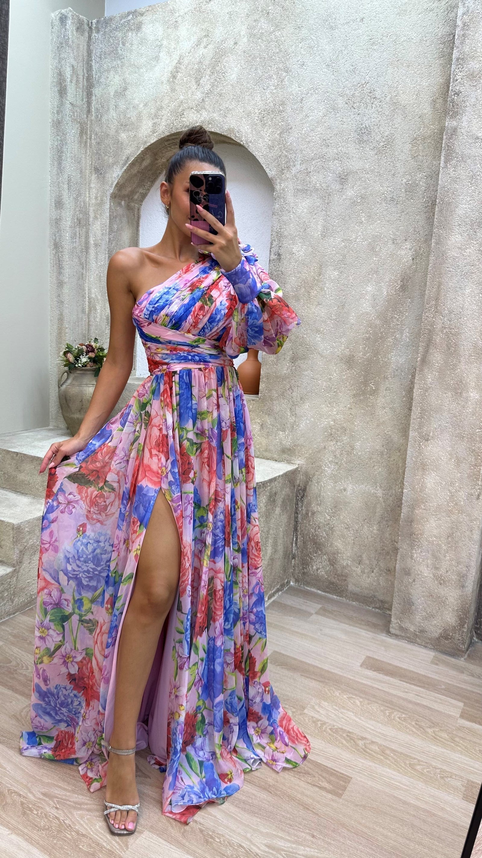 Whitney | Elegant Flowy Shoulder Dress for Summer Events - Image 7