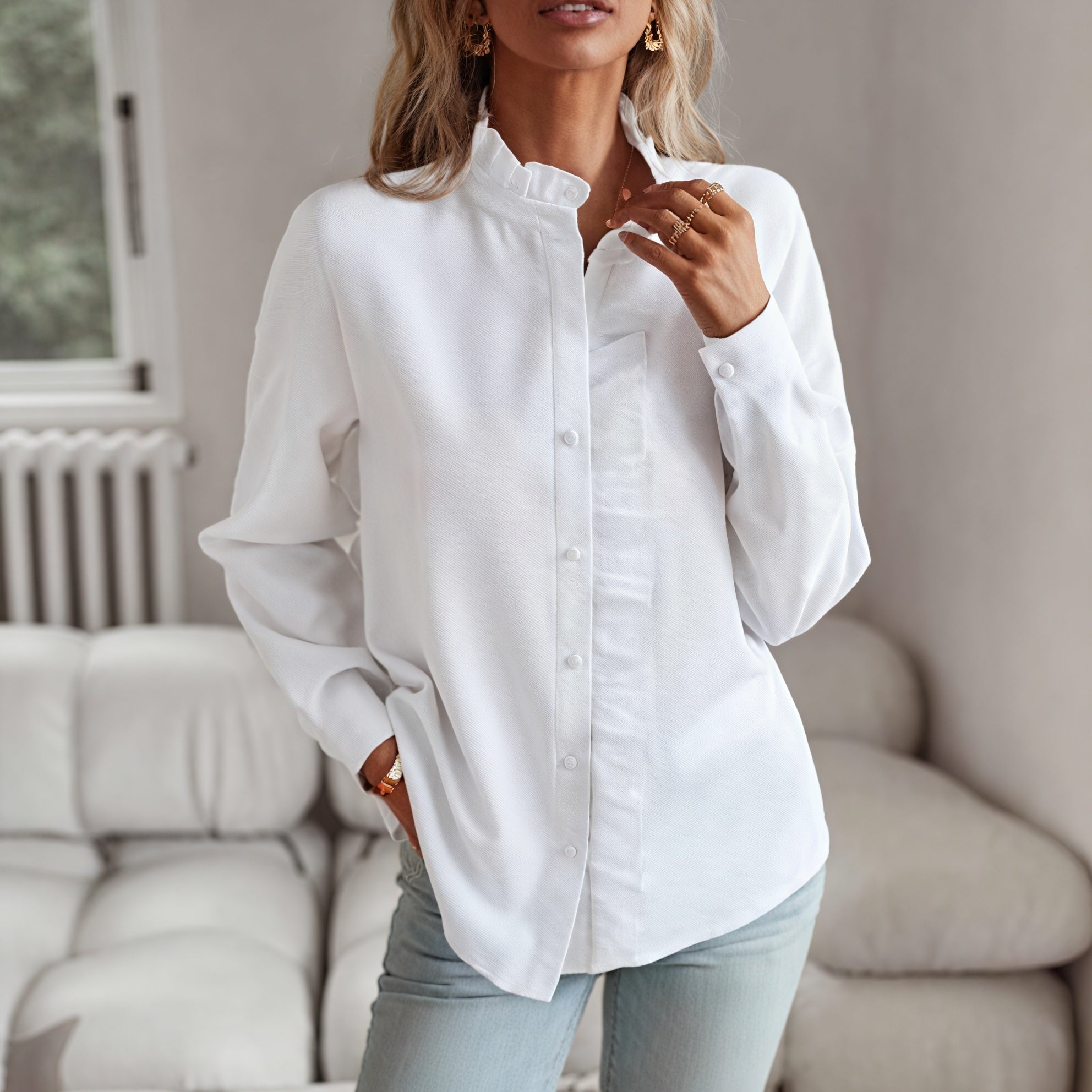 Elegante Bluse mit Rüschendetails