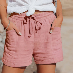 Damen Shorts – Leicht, Kordelzug, Seitentaschen, Krempelbund, Casual-65920-3e0616b2-f086-47db-97ae-657b30fad4ba