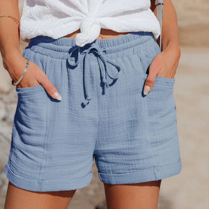 Damen Shorts – Leicht, Kordelzug, Seitentaschen, Krempelbund, Casual-65920-5ae7a662-1331-47d5-a676-21490f7b023f