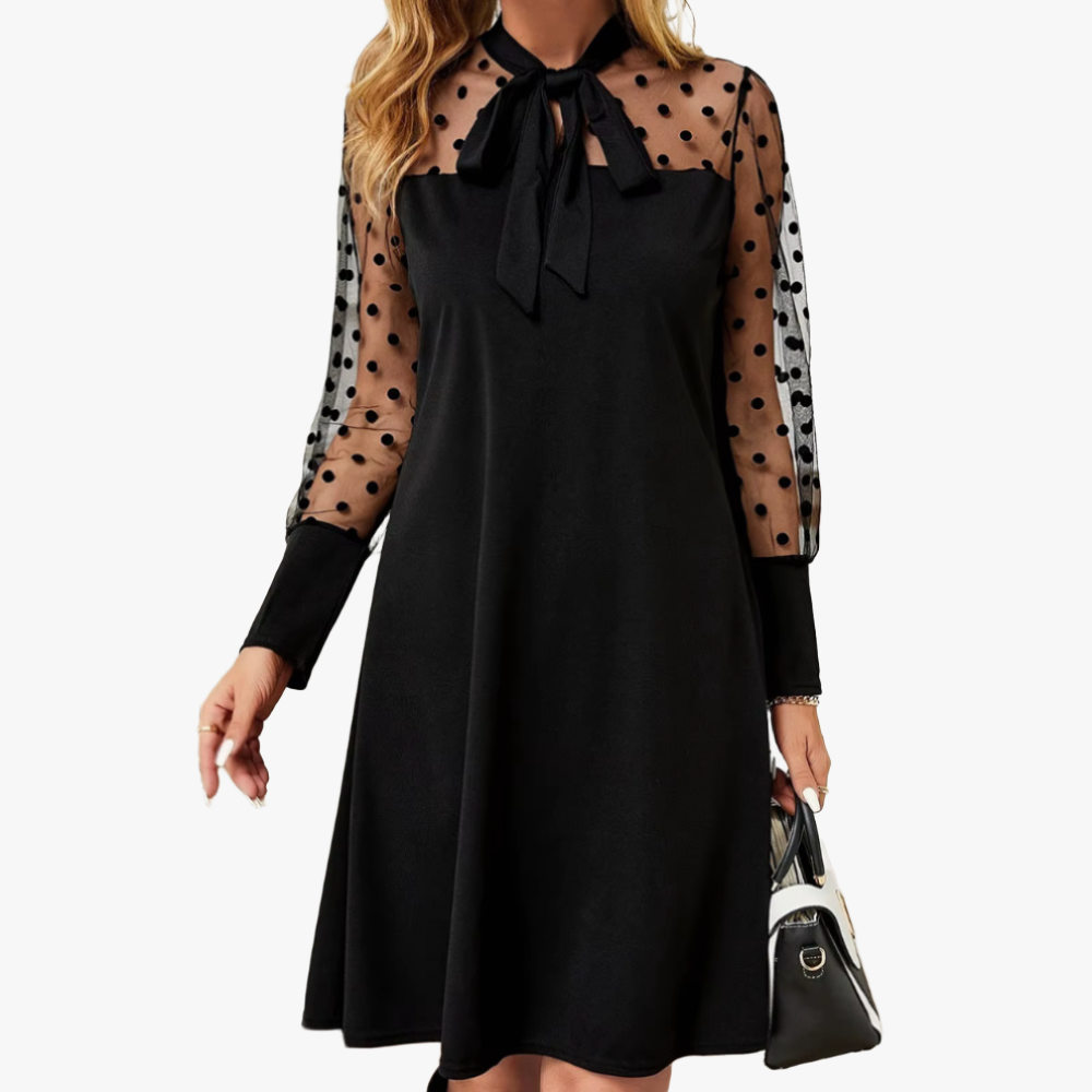 Elegantes modernes Kleid mit Puffärmeln