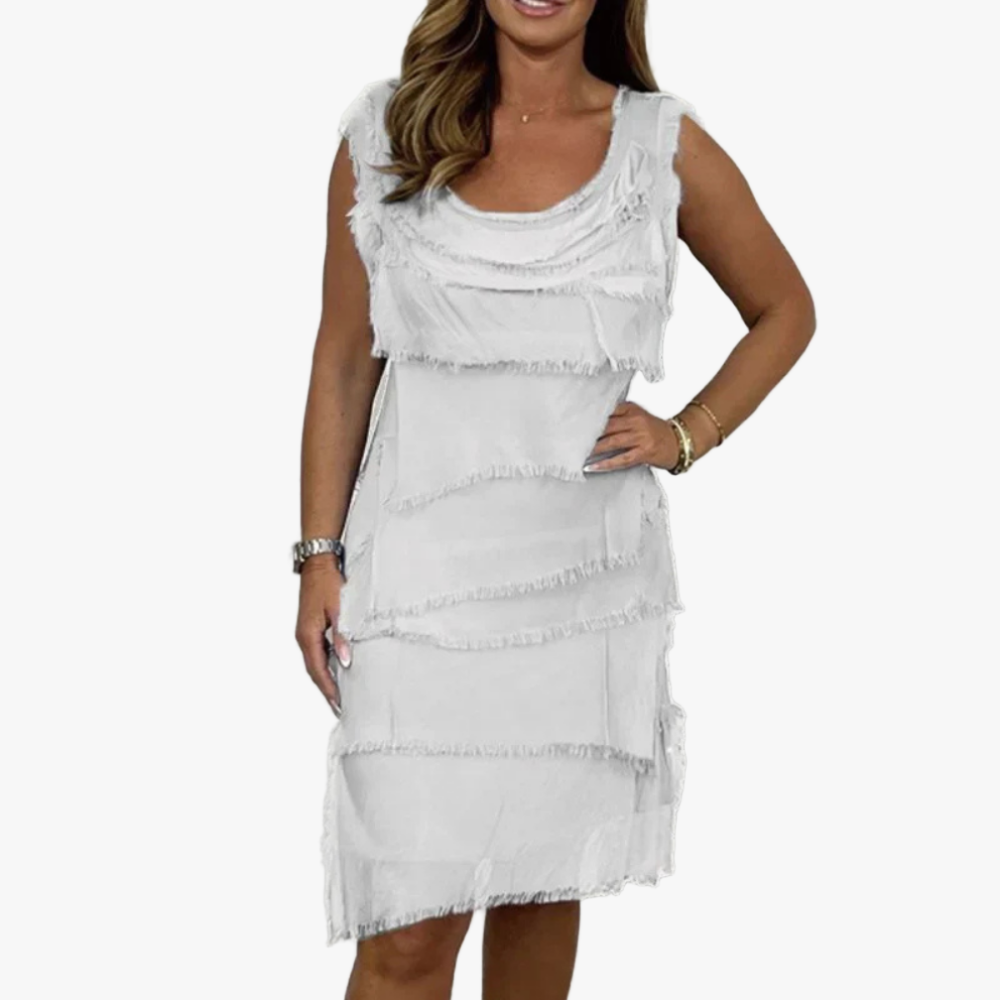 Elegantes Sommerkleid mit Fransen