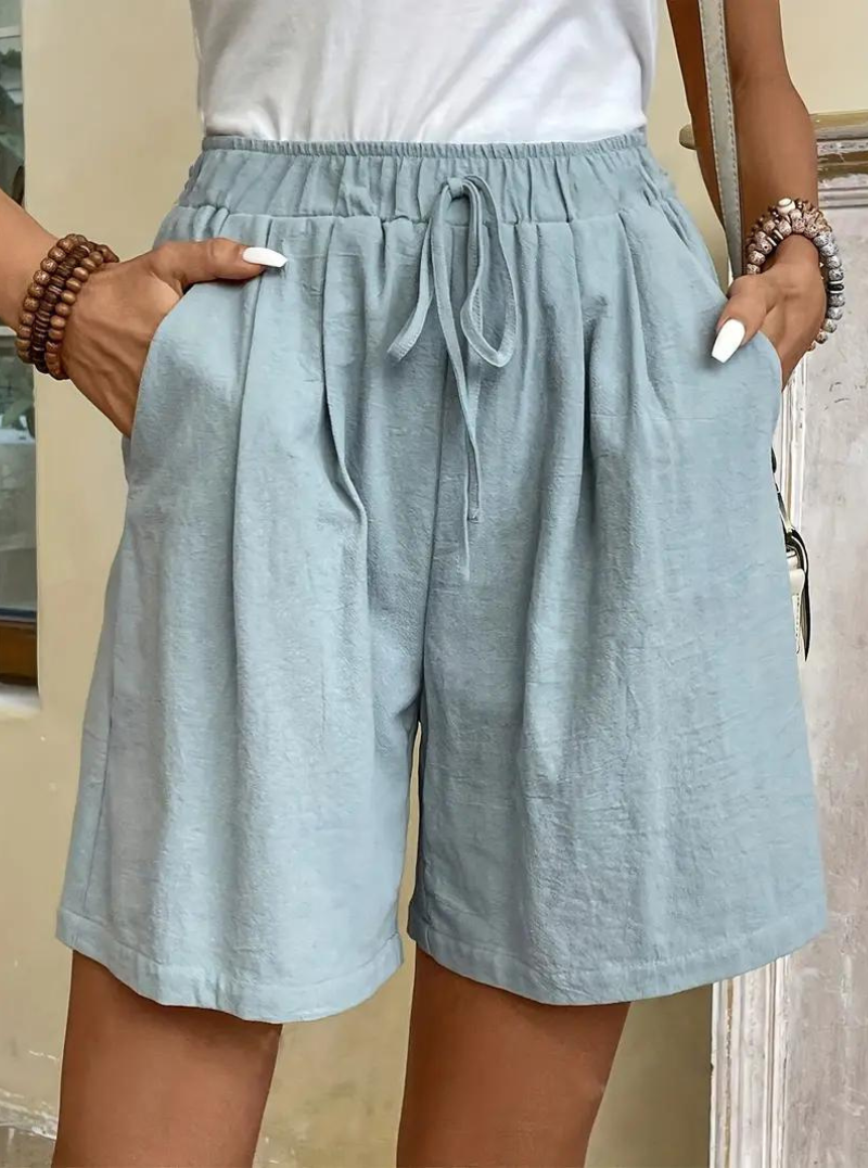Fließende High-Waist Shorts
