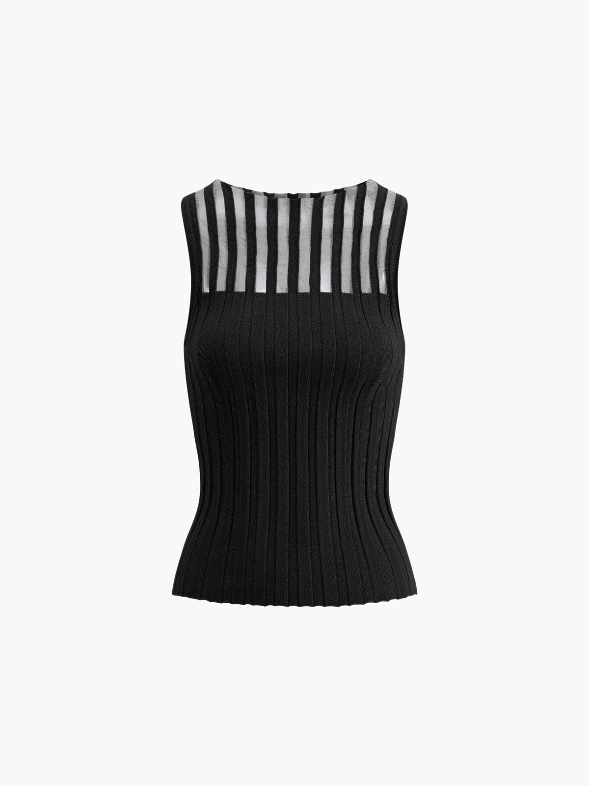 Figurbetontes Top mit Rippstruktur