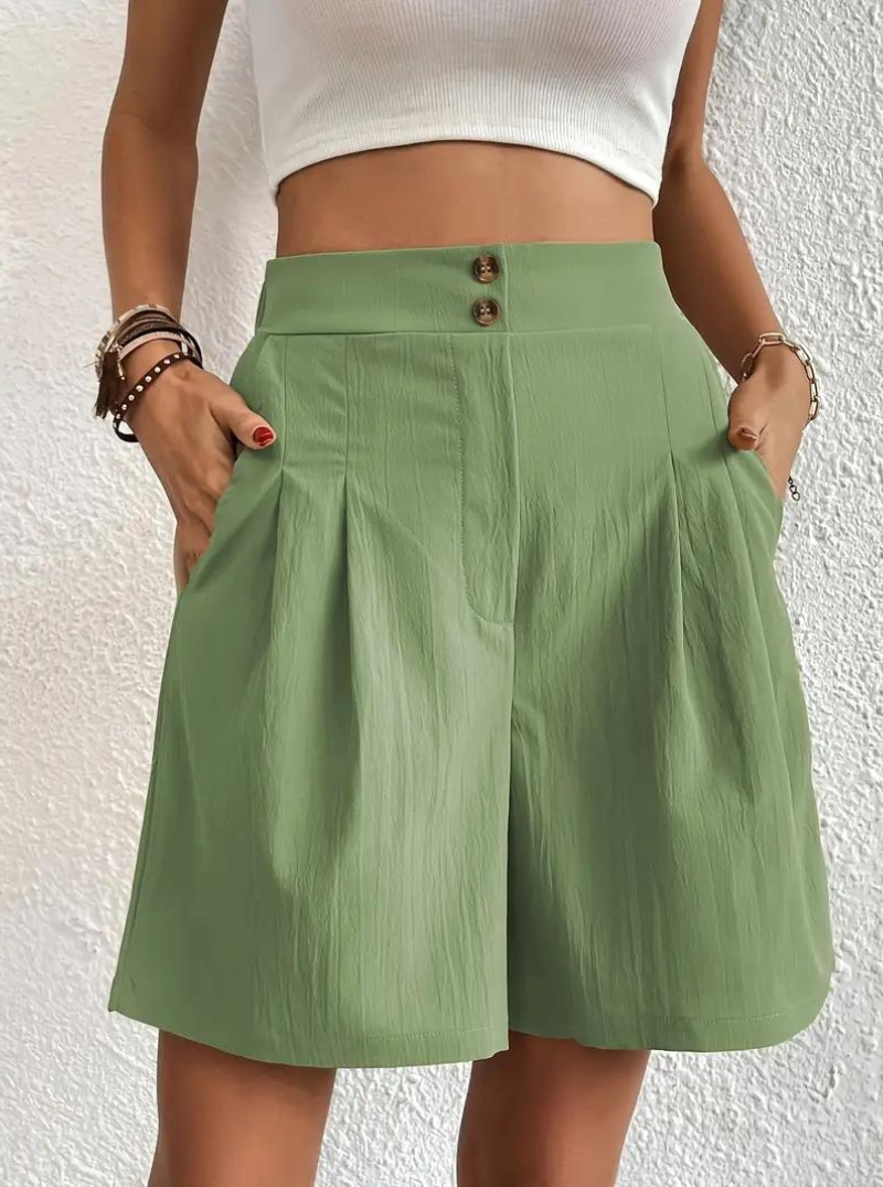 Damen Shorts – Hochtailliert, Bundfalten, mit Taschen-82558-6d925a80-1723-4d0b-b035-45a06a0bf68b