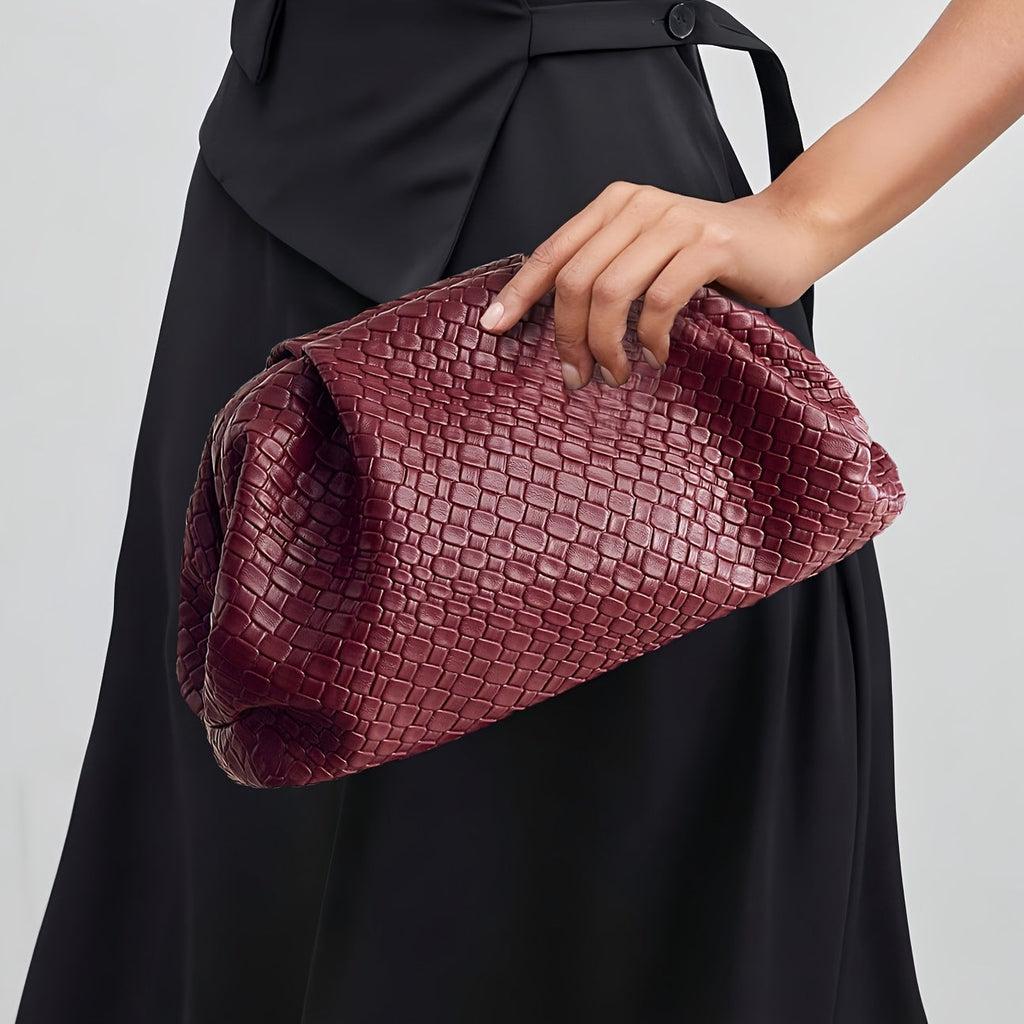 Elegante Clutch mit gewebter Textur