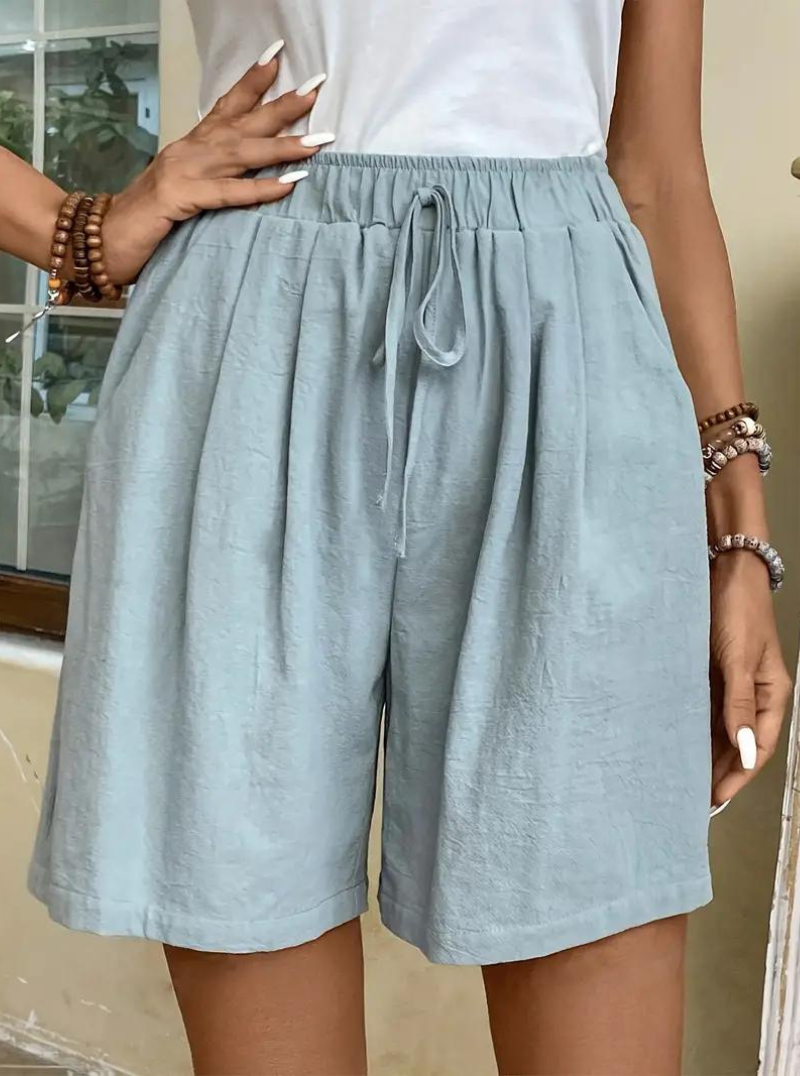 Fließende High-Waist Shorts