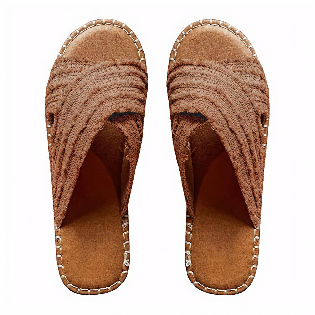 Damen Sandalen mit Kreuzriemen, Seilsohle und Textil-Obermaterial – Casual Stil-72720-1b4a31a5-5e70-4886-99f5-78156a299537