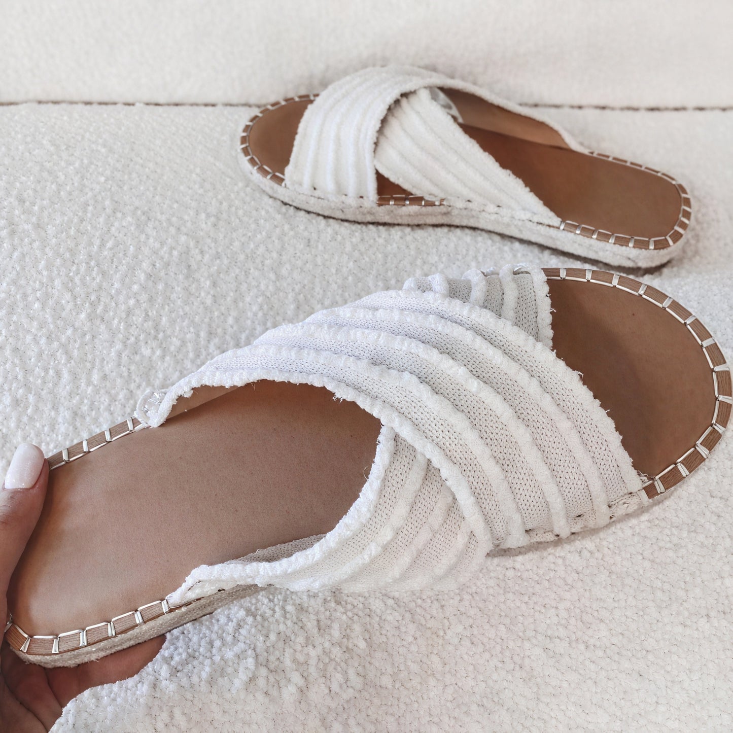 Damen Sandalen mit Kreuzriemen, Seilsohle und Textil-Obermaterial – Casual Stil-72720-e92594a8-3eba-4067-afcf-376bfb4f395b