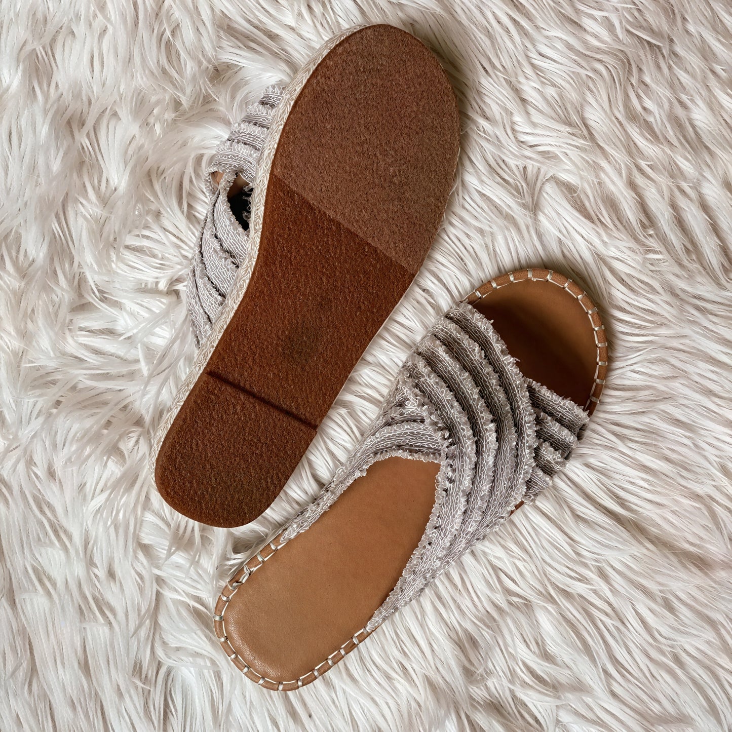 Damen Sandalen mit Kreuzriemen, Seilsohle und Textil-Obermaterial – Casual Stil-72720-176a6f78-de8d-4166-bcae-0466ad5990d1