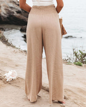 Weitgeschnittene Hose mit hohem Bund