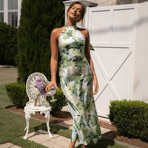 Elegantes, florales Maxikleid