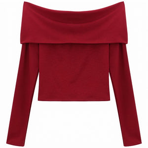 Off-Shoulder Top mit Struktur