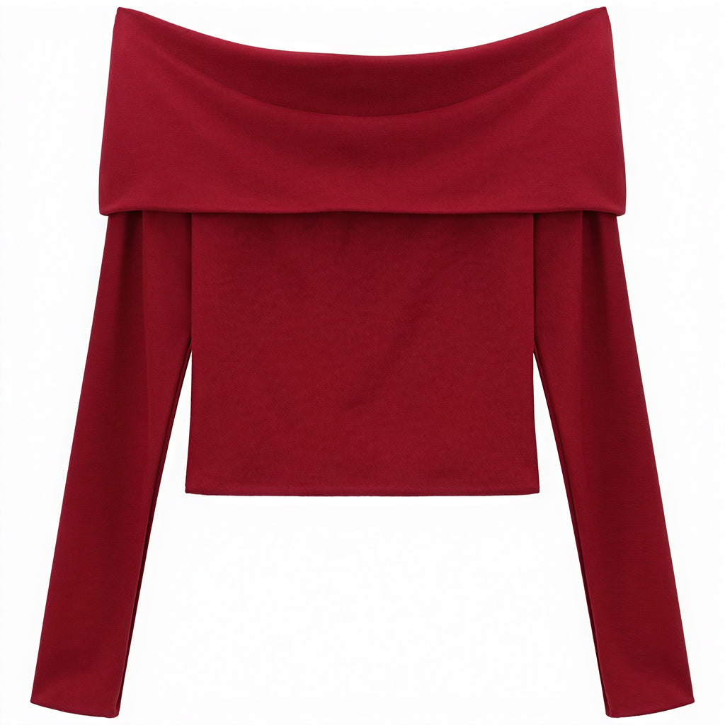Off-Shoulder Top mit Struktur
