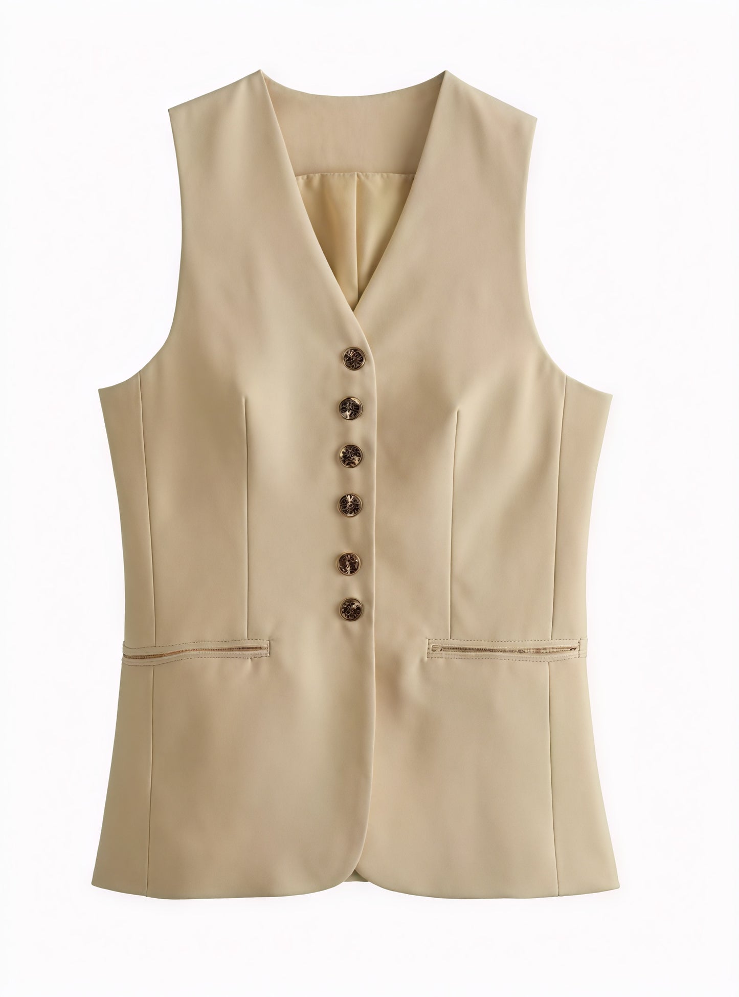 Taillierte Weste mit Zierdetails