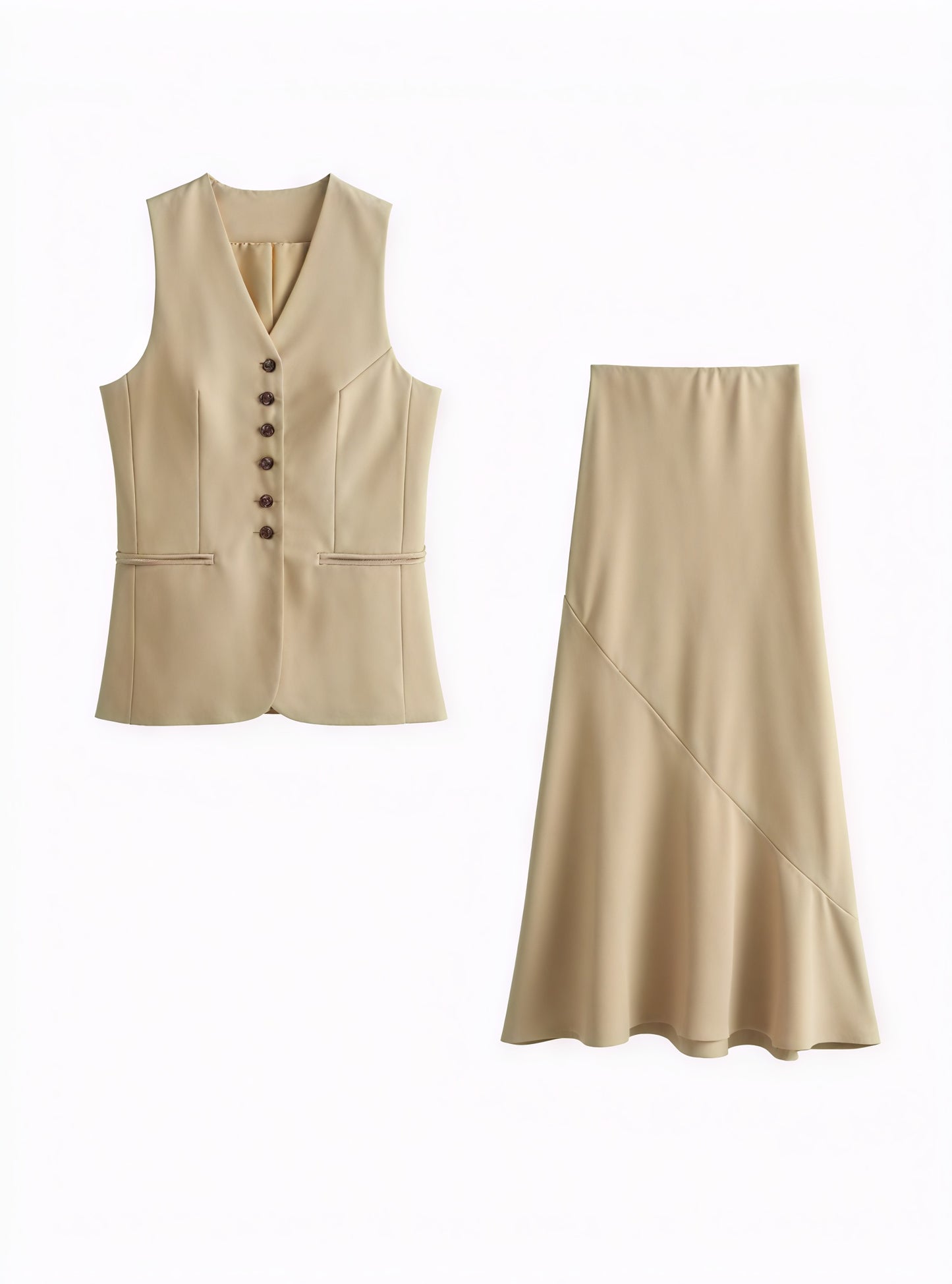 Taillierte Weste mit Zierdetails