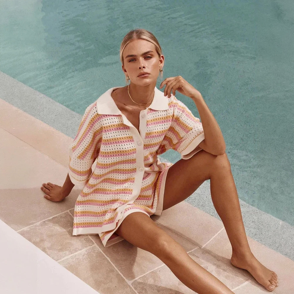 Gestreifte Strickmode für entspannte Tage