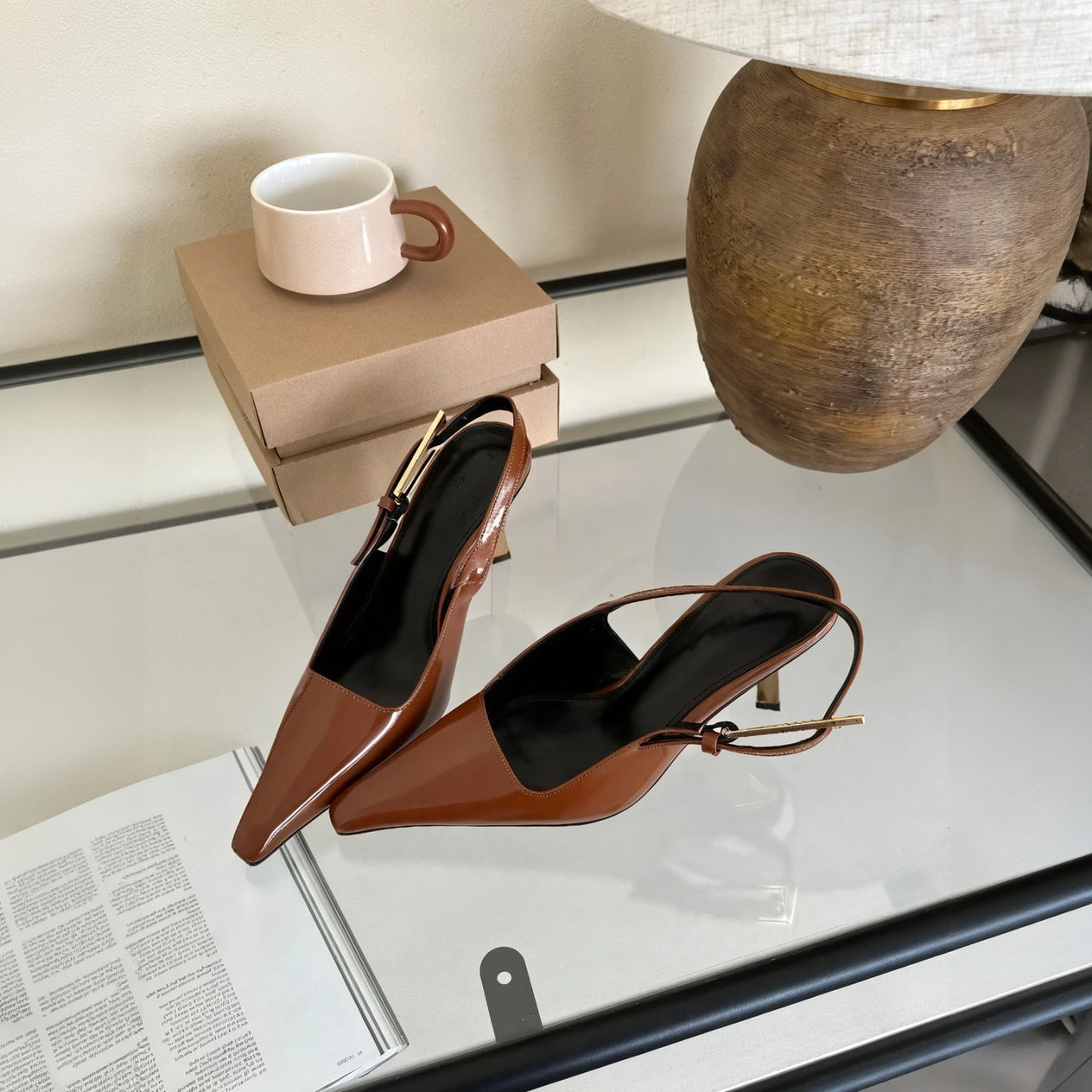 Elegante Slingback-Pumps mit spitzer Zehenpartie