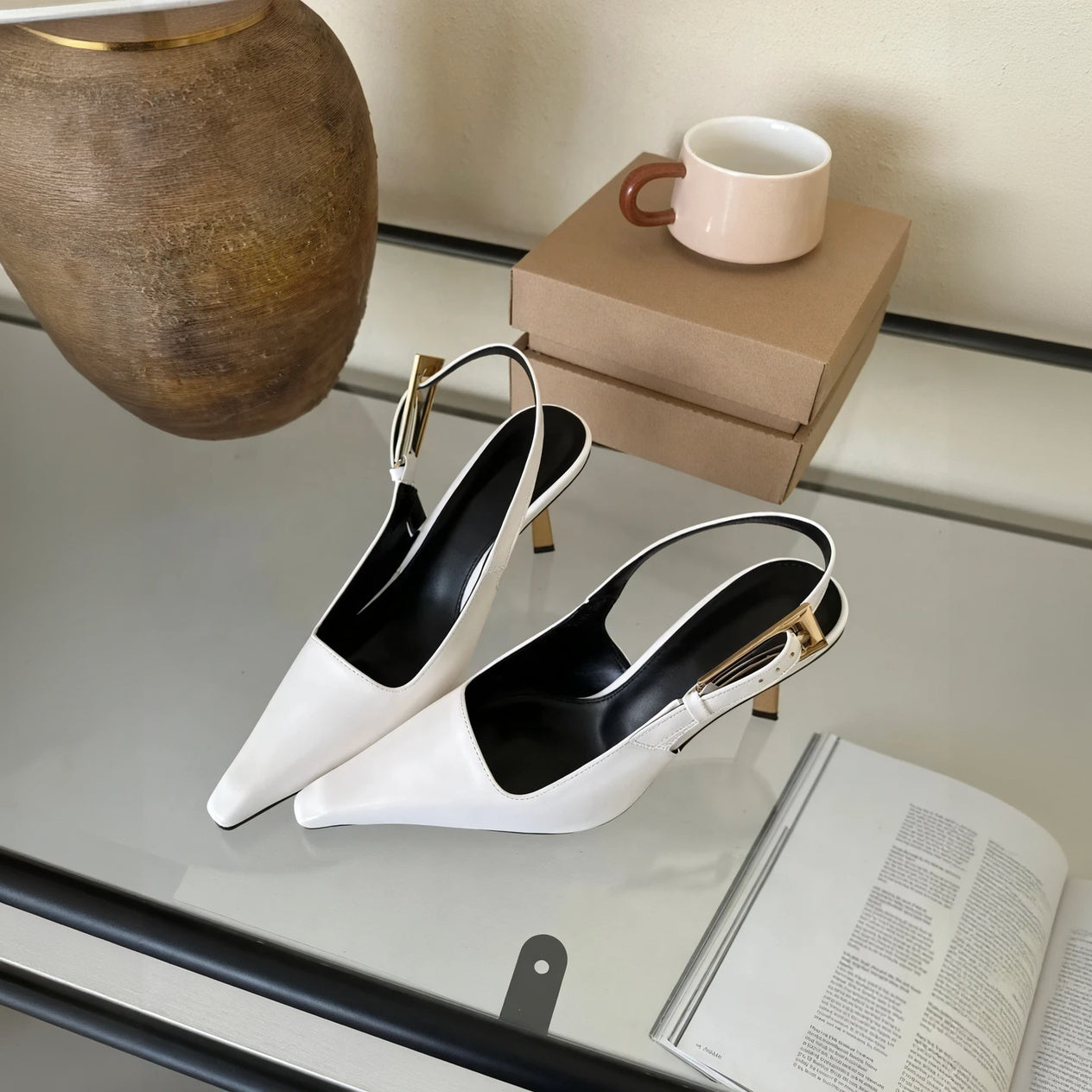 Elegante Slingback-Pumps mit spitzer Zehenpartie