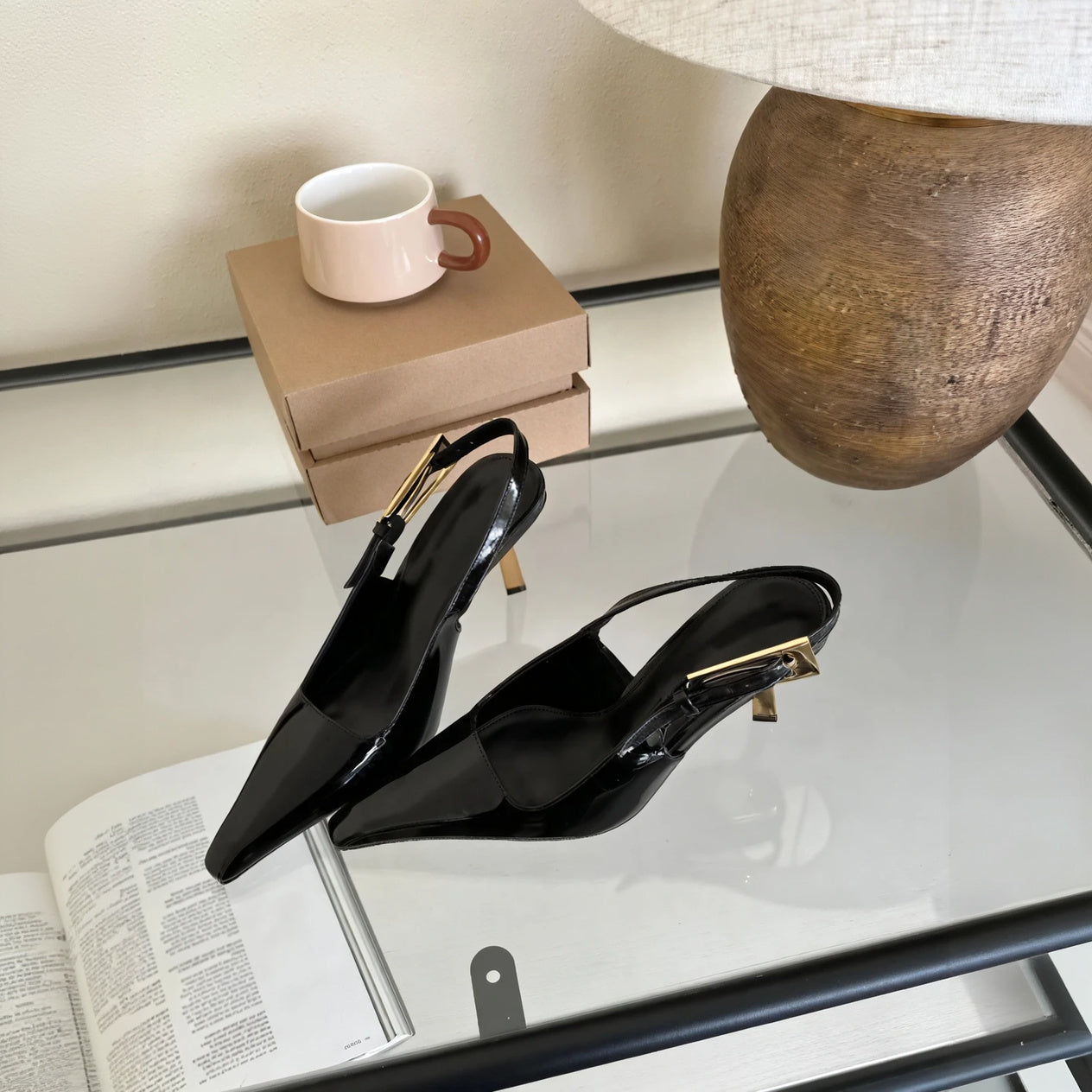 Elegante Slingback-Pumps mit spitzer Zehenpartie