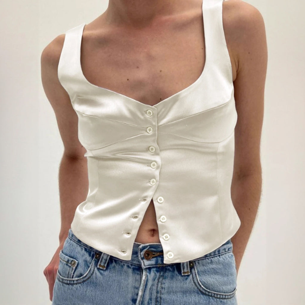 Sommerliches Top mit Knopfleiste