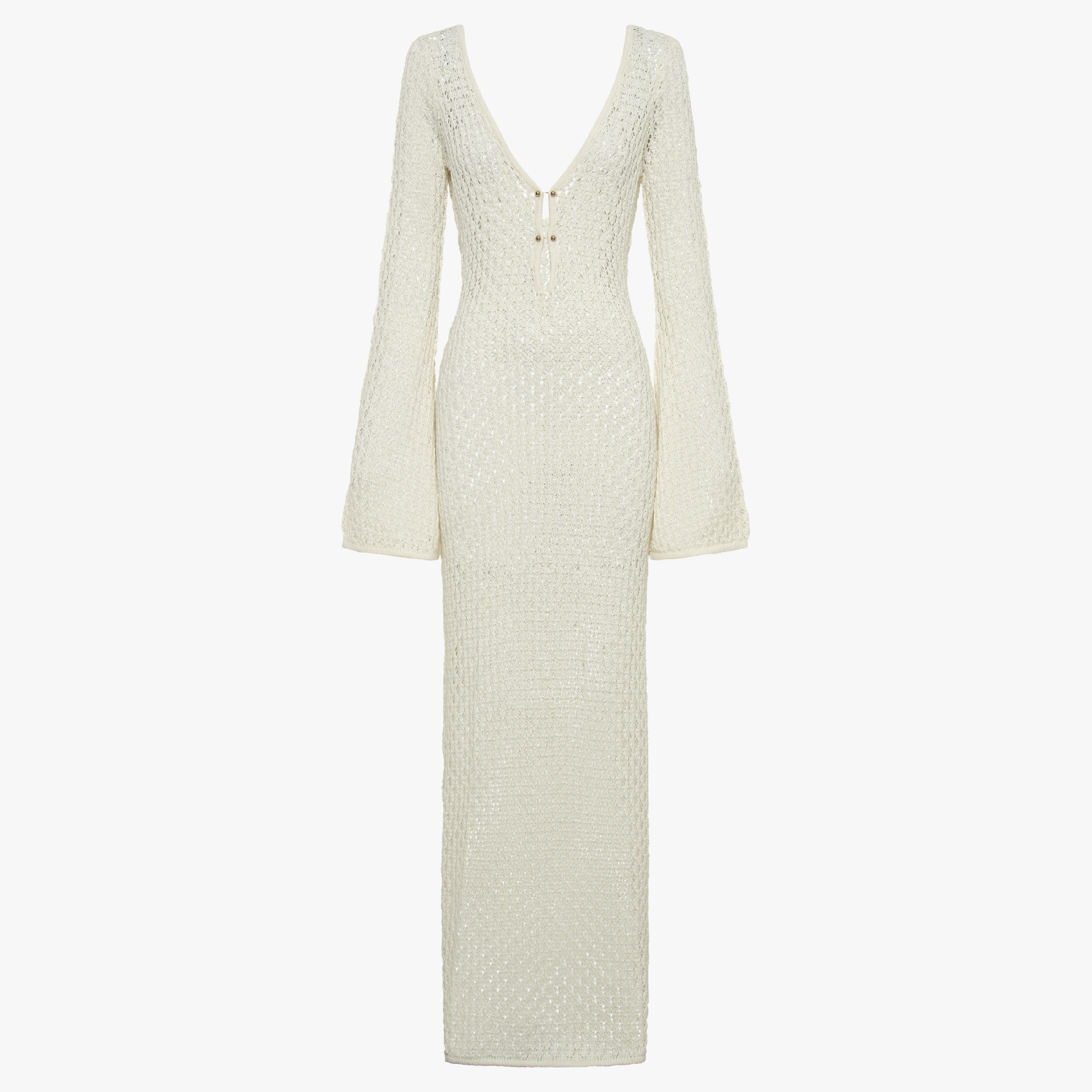 Fließendes Kleid mit offenem Webmuster