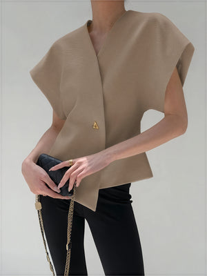 Elegante Wickelbluse mit Struktur