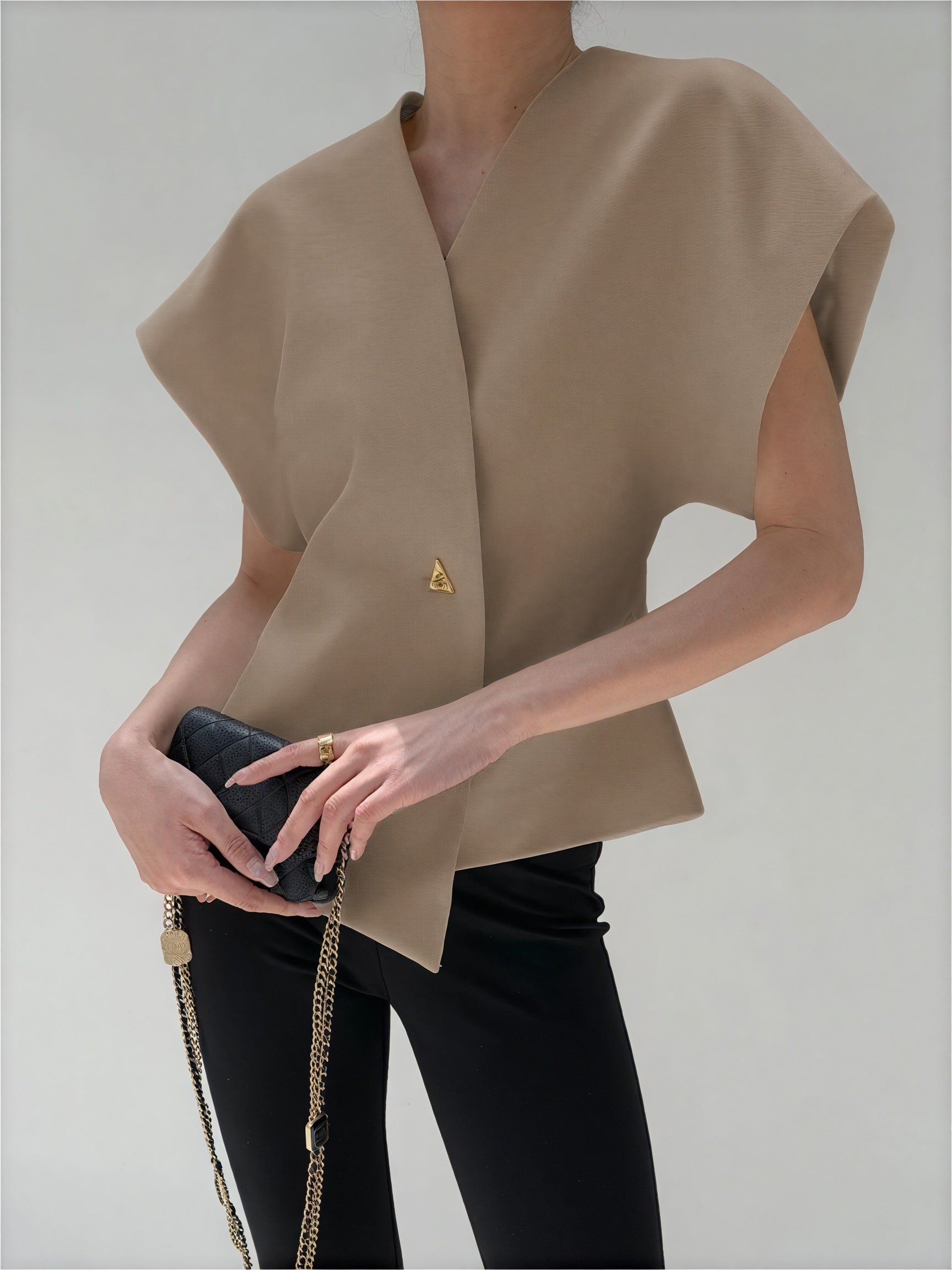 Elegante Wickelbluse mit Struktur