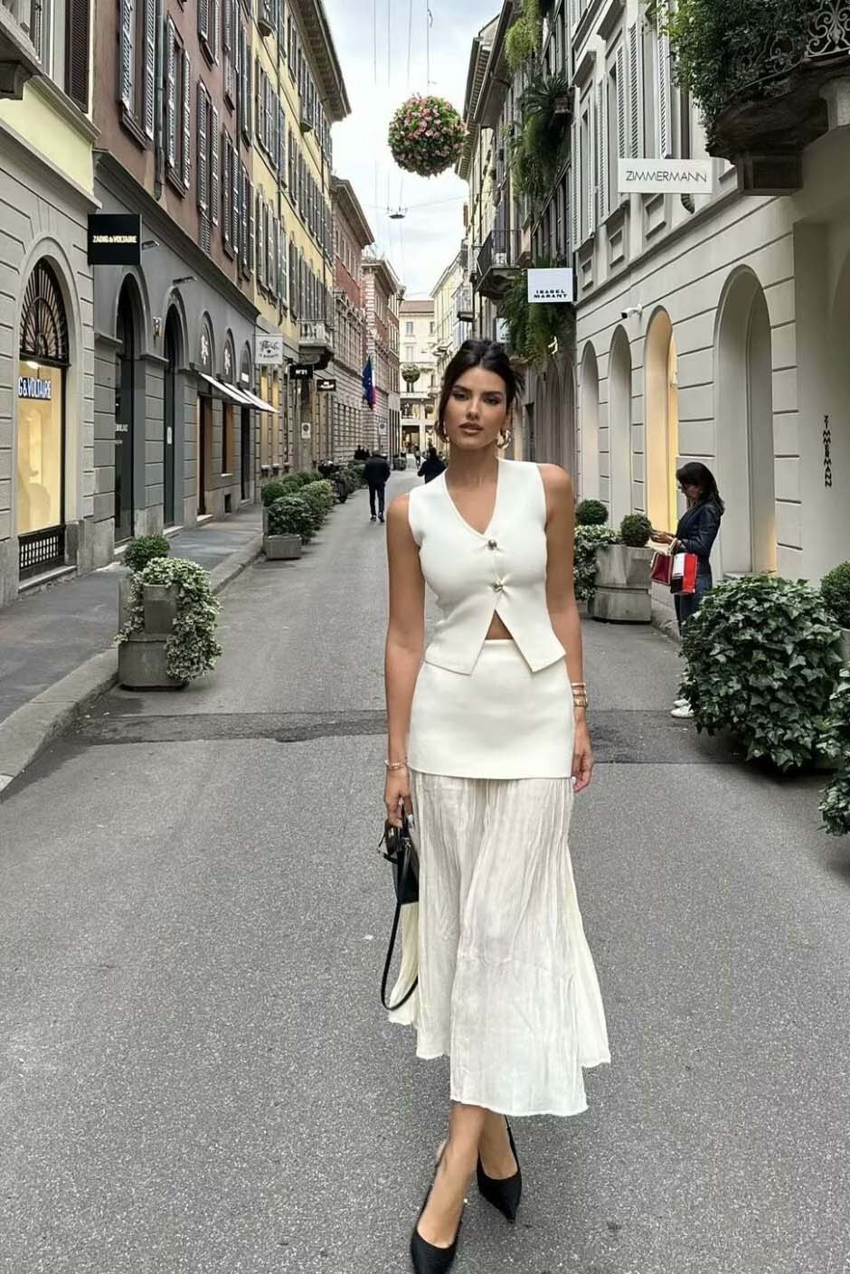 Elegantes Ensemble: Rock & Top Kombination