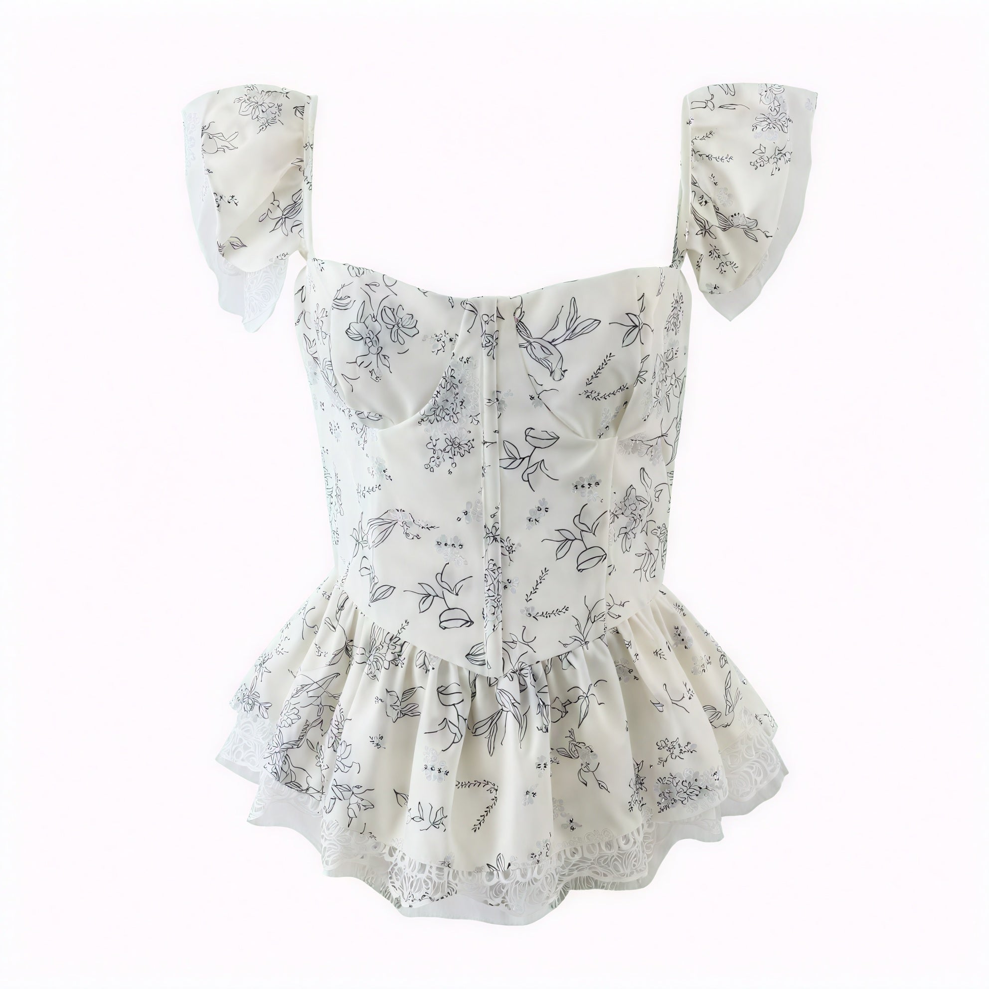 Romantisches Top mit floralem Muster