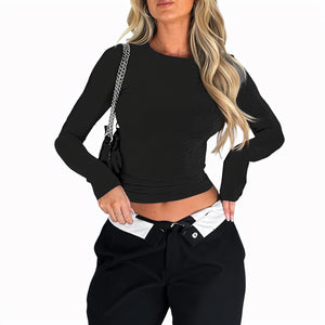 Figurbetontes Langarmshirt – Minimalistisch