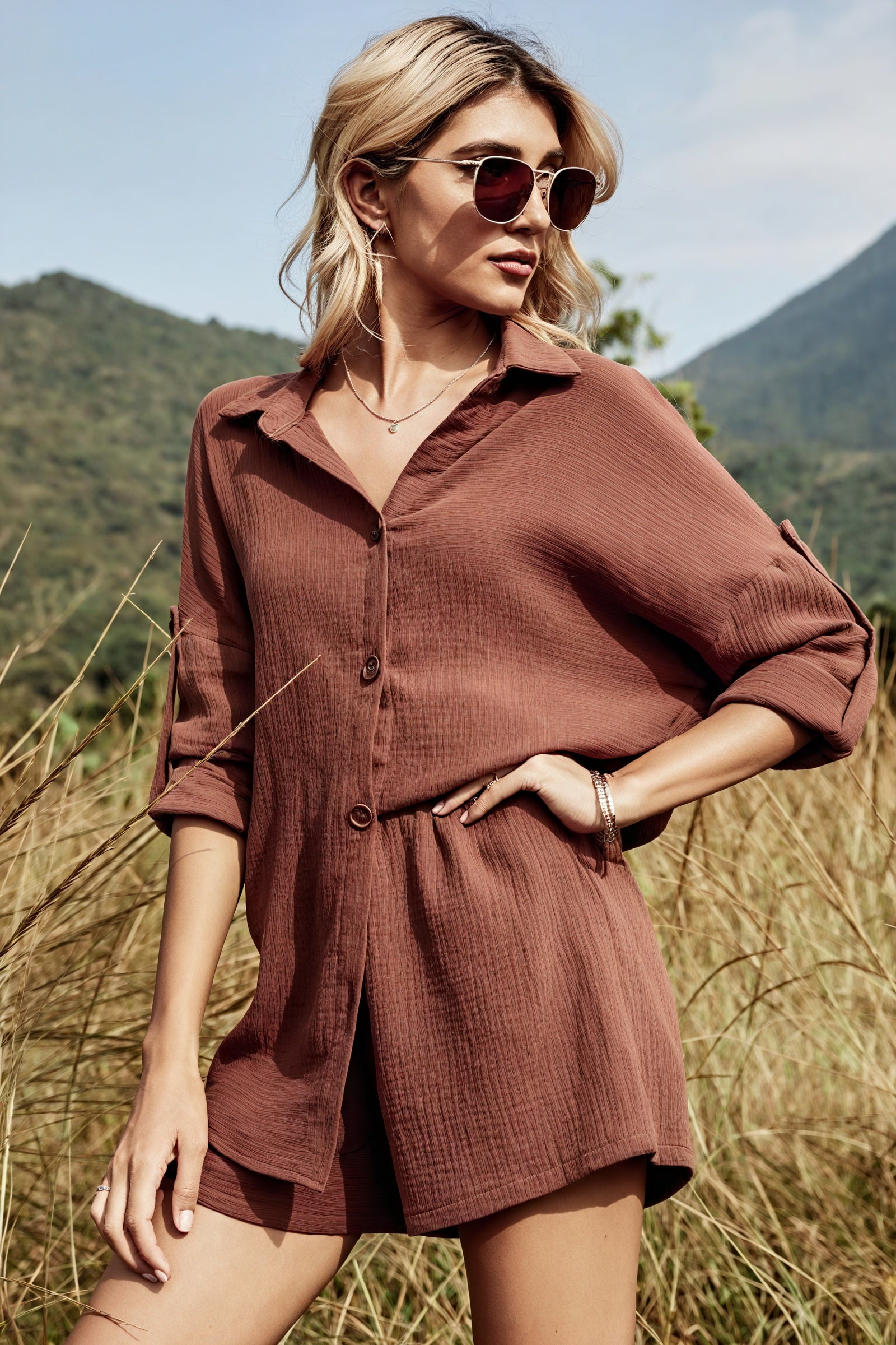 Sommerliches Set mit Textur