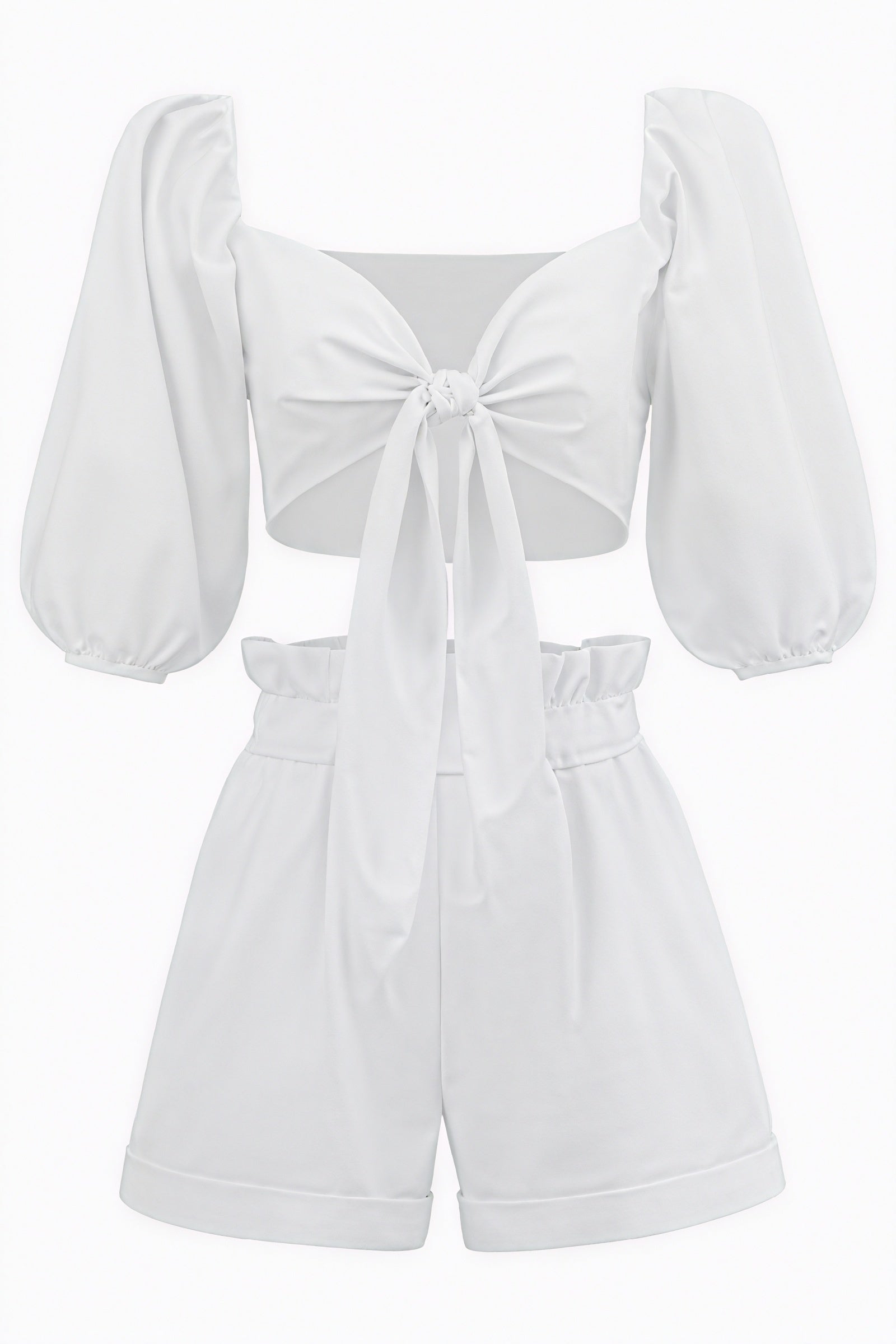 Tailliertes Top mit Puffärmeln