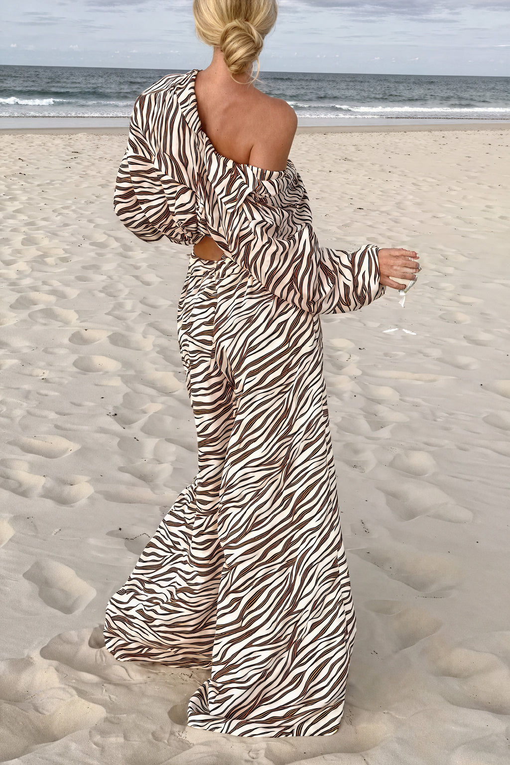 Bohemian Ensemble mit Zebra-Print