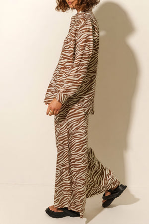Bohemian Ensemble mit Zebra-Print