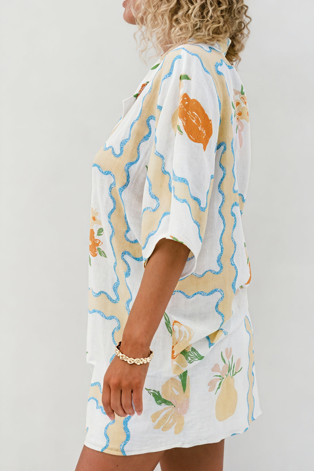 Blumenmuster Schlafanzug Set