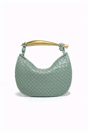 Elegante Halbmond-Tasche mit Webmuster